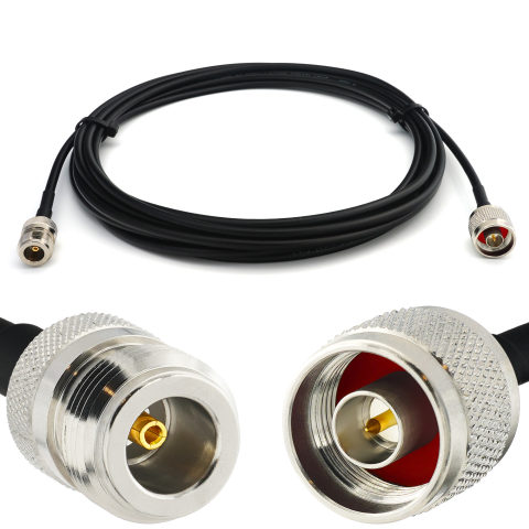 N Stecker auf N Buchse RG58/U 7m Koaxialkabel