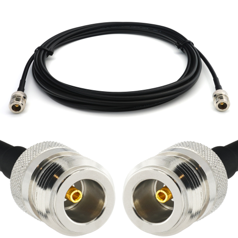 N Buchse auf N Buchse RG58/U 3m Koaxialkabel