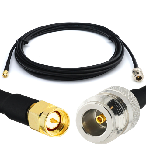 SMA Stecker auf N Buchse RG58/U 10m Koaxialkabel