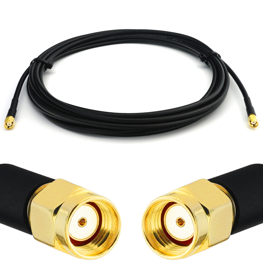 RP-SMA Stecker auf RP-SMA Stecker RG58/U 7m Koaxialkabel