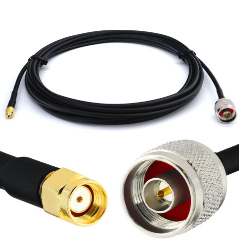 RP-SMA Stecker auf N Stecker RG58/U 50cm Koaxialkabel