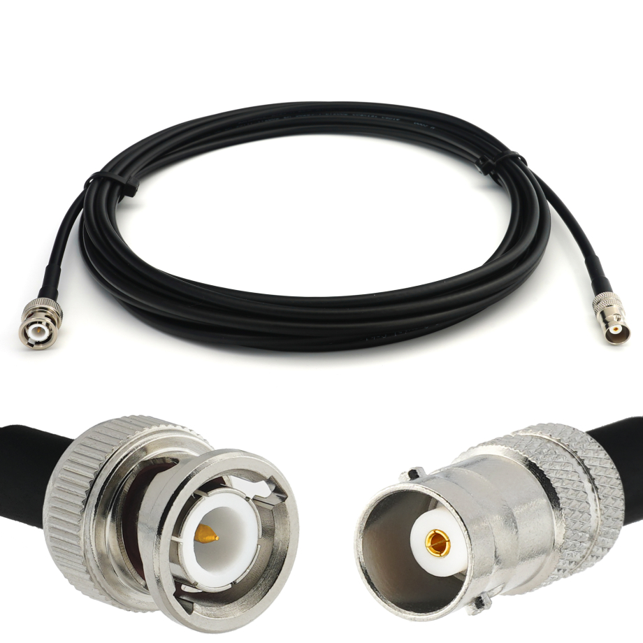 BNC Stecker auf BNC Buchse RG58/U 1m Koaxialkabel