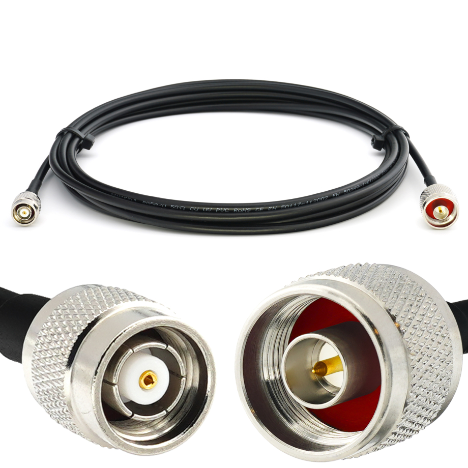 RP-TNC Stecker auf N Stecker RG58/U 20m Koaxialkabel