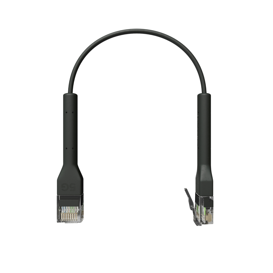 Broadbe schlankes Patchkabel 5G schwarz 0.1m 12er-Pack