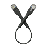 Broadbe schlankes Patchkabel 5G schwarz 0.1m 12er-Pack