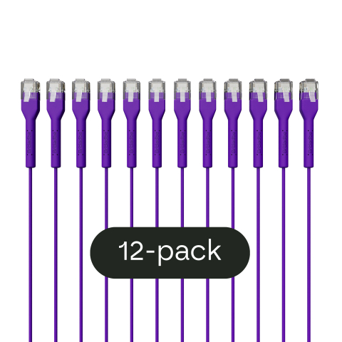 Broadbe schlankes Patchkabel 5G violett 2m 12er-Pack