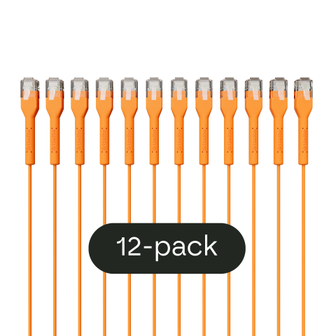 Broadbe schlankes Patchkabel 5G orange 1m 12er-Pack