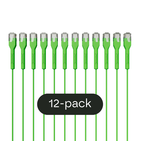 Broadbe schlankes Patchkabel 5G grün 0.3m 12er-Pack