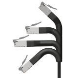 Broadbe schlankes Patchkabel 10G schwarz 0.1m