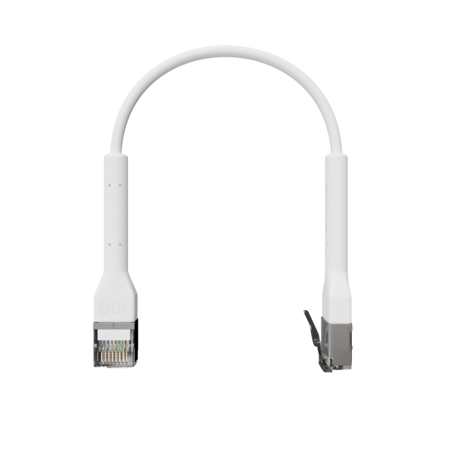 Broadbe schlankes Patchkabel 10G weiß 0.1m