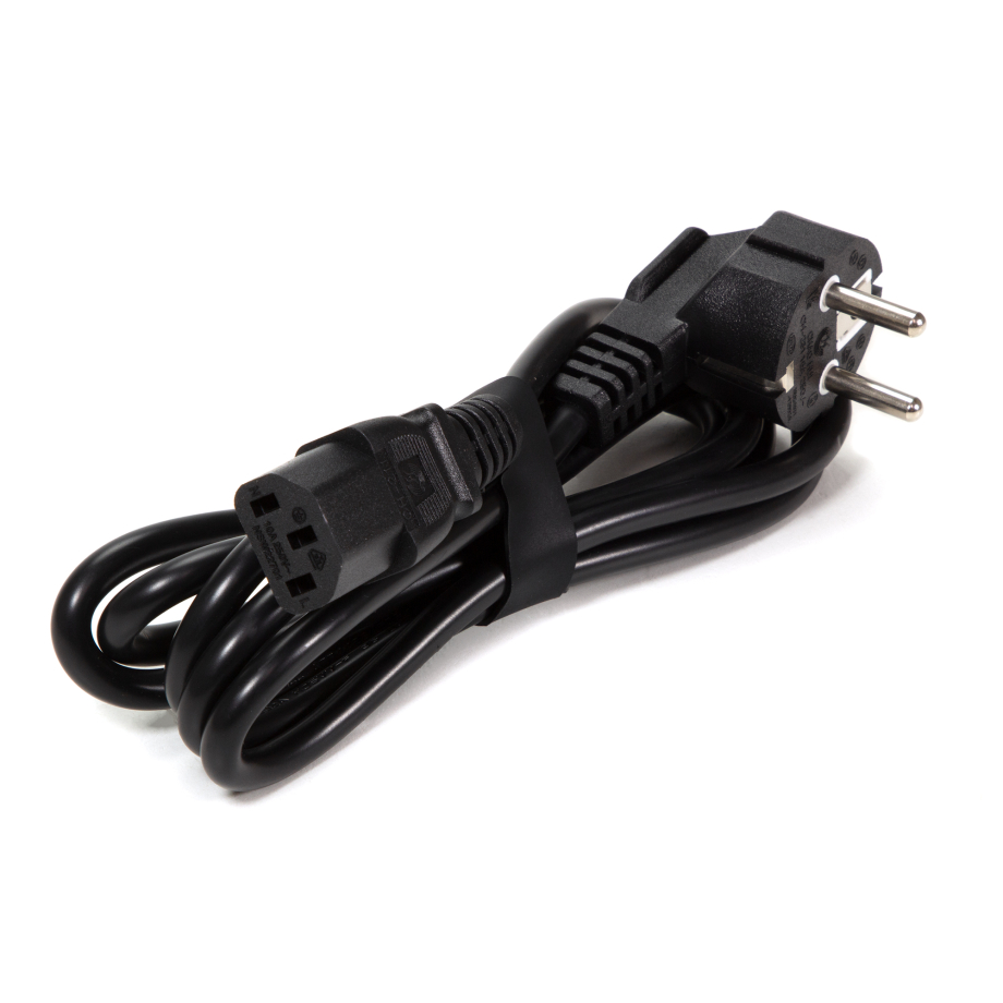 Stromkabel C5 EU Stecker schwarz 65cm