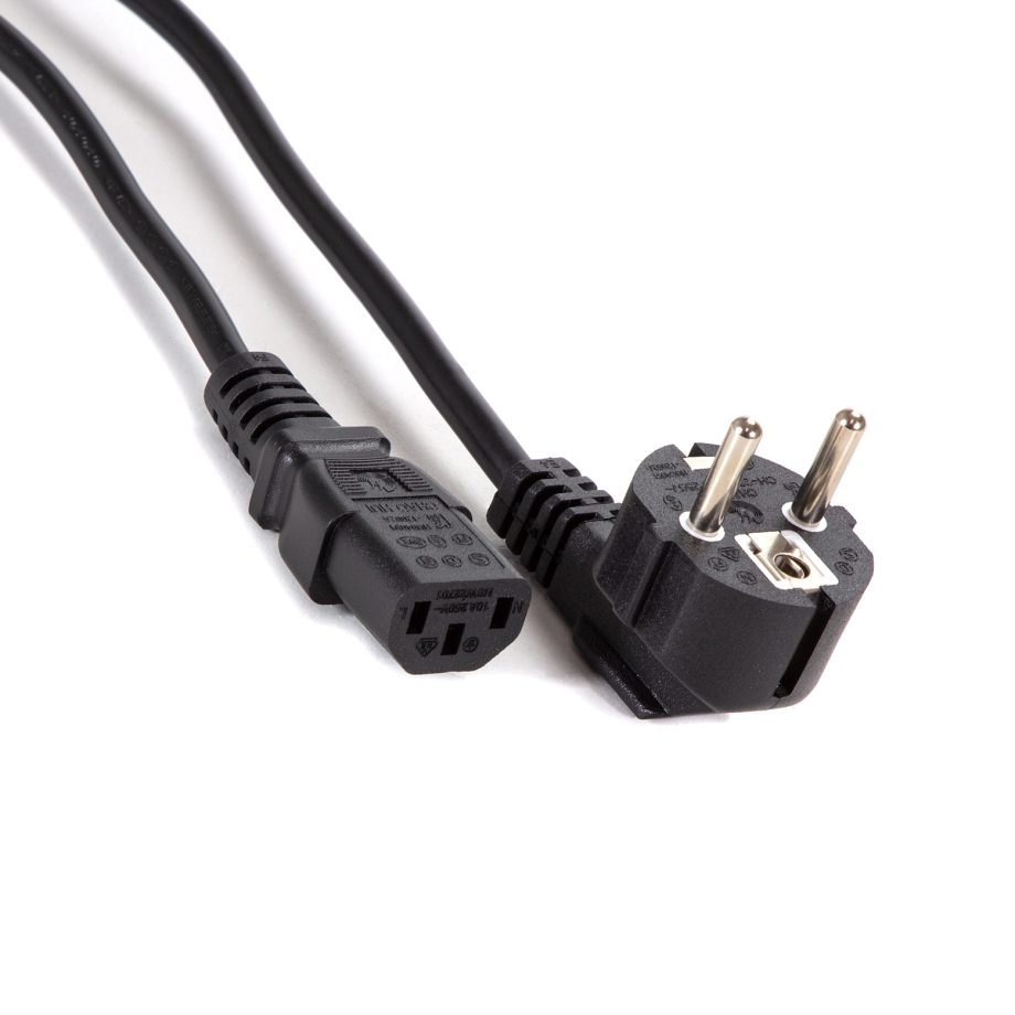 Stromkabel C5 EU Stecker schwarz 65cm