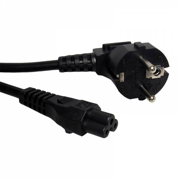 Stromkabel C5 EU Stecker schwarz 65cm