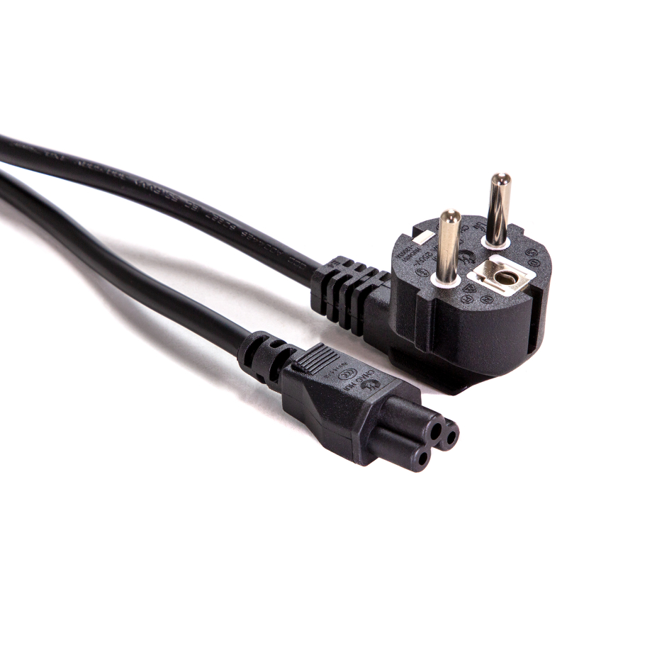 Stromkabel C5 EU Stecker schwarz 65cm