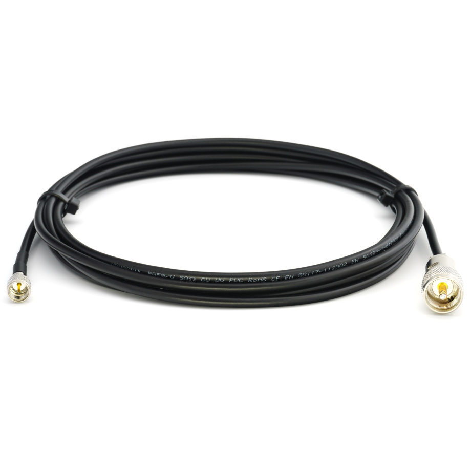 Mini UHF Stecker auf PL259 UHF RG58/U 20m Koaxialkabel