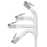 Broadbe schlankes Patchkabel 10G weiß 1m 12er-Pack