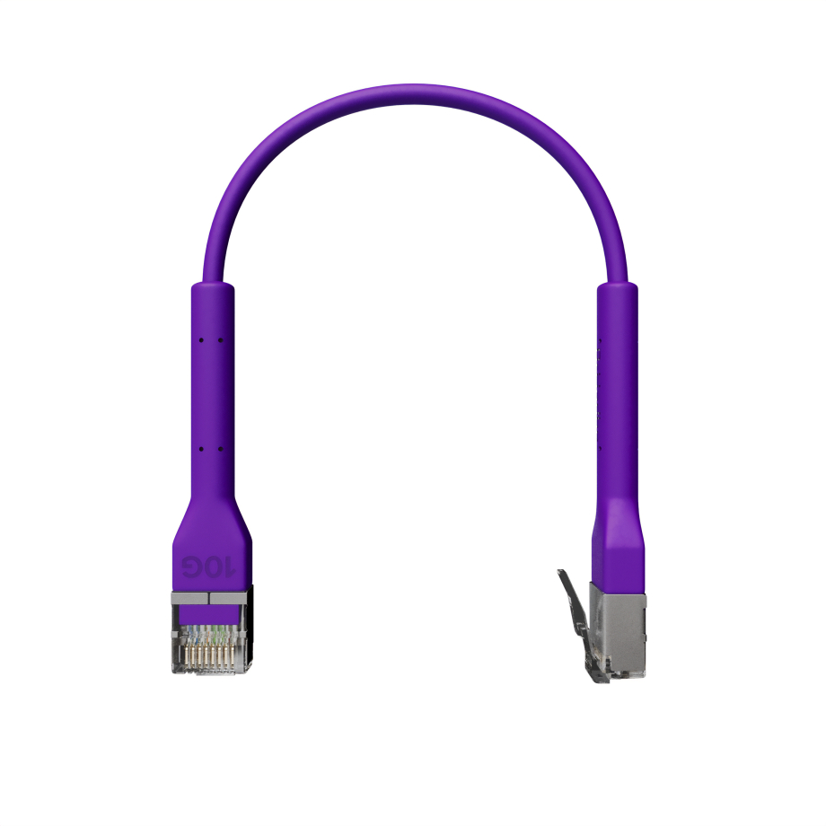 Broadbe schlankes Patchkabel 10G violett 0.1m