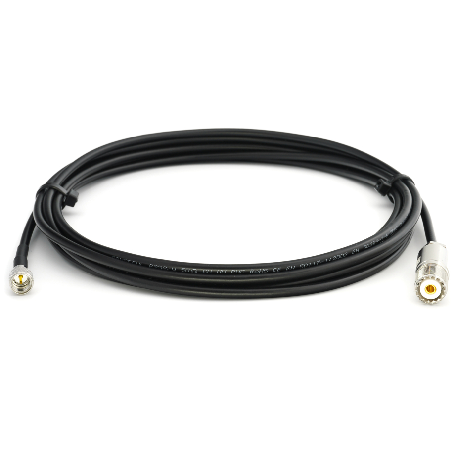 Mini UHF Stecker auf SO239 UHF RG58/U 50cm Koaxialkabel