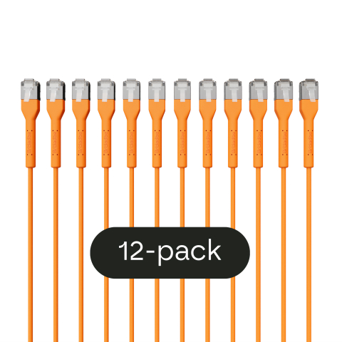 Broadbe schlankes Patchkabel 10G orange 0.3m 12er-Pack