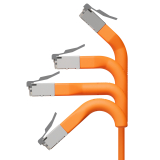 Broadbe schlankes Patchkabel 10G orange 2m 12er-Pack