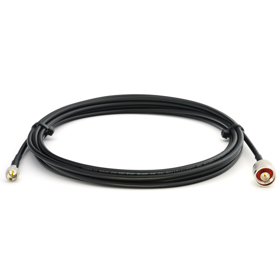 Mini UHF Stecker auf N Stecker RG58/U 2m Koaxialkabel