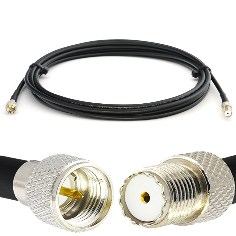 Mini UHF Stecker auf Mini UHF Buchse RG58/U 30cm Koaxialkabel