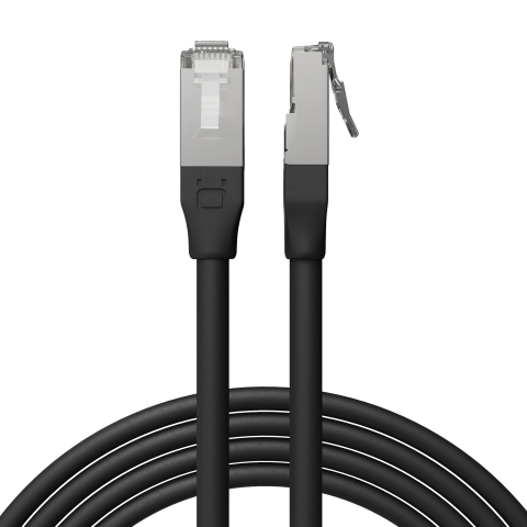 Broadbe Outdoor 10G Ethernet-Patchkabel, Schwarz, 2m