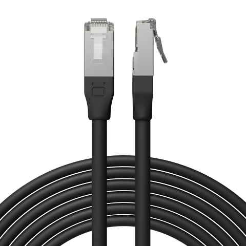Broadbe Outdoor 10G Ethernet-Patchkabel, Schwarz, 3 m