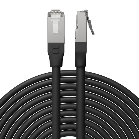 Broadbe Outdoor 10G Ethernet-Patchkabel, Schwarz, 5m
