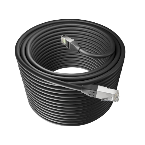 Broadbe Outdoor 10G Ethernet-Patchkabel, Schwarz, 30m