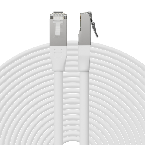 Broadbe Outdoor 10G Ethernet-Patchkabel, Weiß, 12m